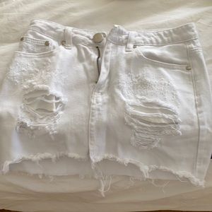 White Jean skirt